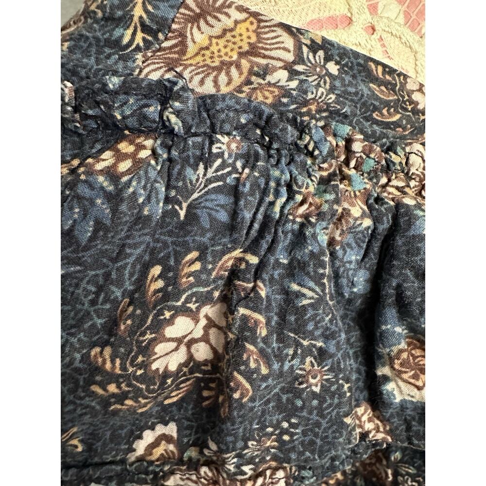 EUC ULLA JOHNSON Warner Floral Ruffle Puff-sleeve Peplum Blouse Sz 14 - Picture 3 of 7